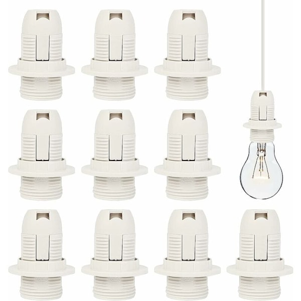 E14 Lampenfassung, 10 st E14 plast glödlampsfattning 250