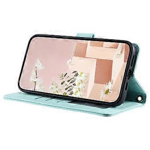 Mobilskal med Snöre för Samsung Galaxy A32 4G (EU Version) Rombmönstrat Läder Plånboksfodral Style D