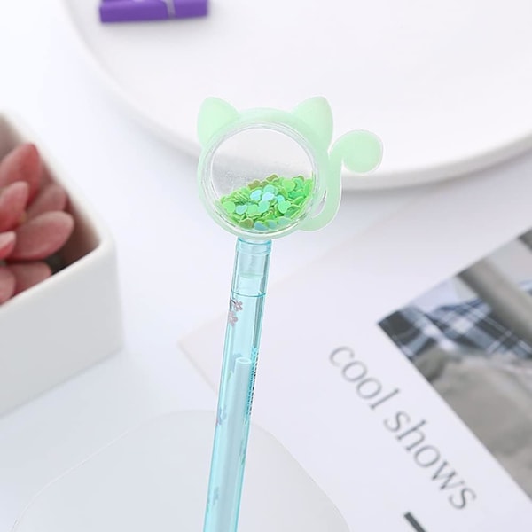 4 st Kawaii Gelpennor Katt Gelpennor Kontorsmaterial Skola