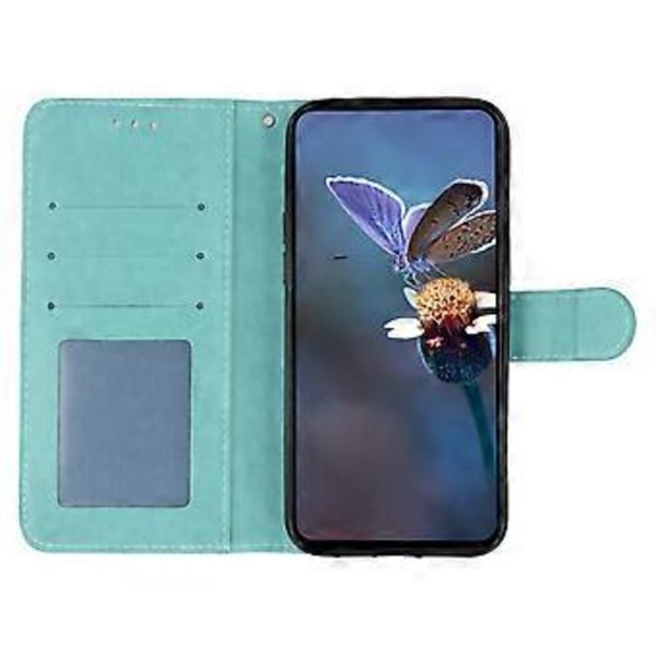 För Motorola Edge 50 Ultra 5G Fodral Spetsblommor PU Läder Flip Plånbok Telefonskal Green