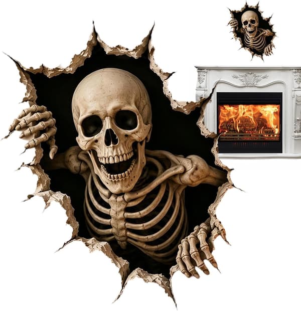Halloween Spooky-Themed Wall Decals for Home Decor, Halloween 3D Wall Decals - B