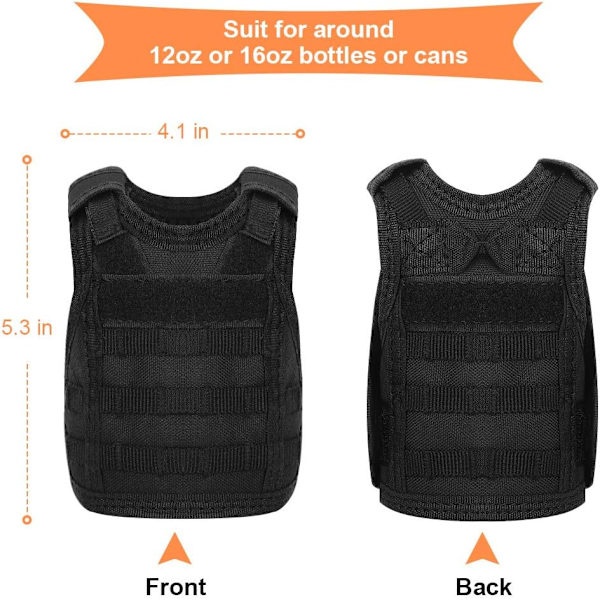 2-pack Taktiska Mini Ölvästar, Molle Öljacka Kamouflage