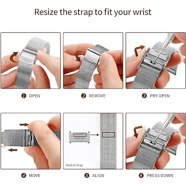 Mesh Watch Band Quick Release Watch Strap Milanese Stainless Ste