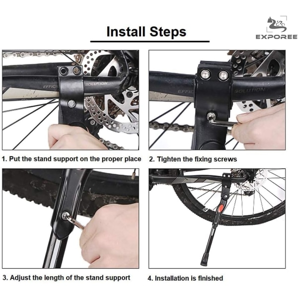 Universal cykelstöd med justerbart stöd för mountainbikes