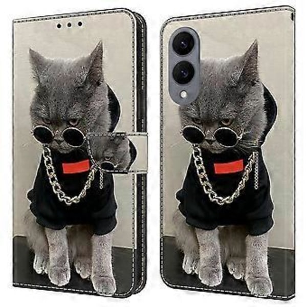 Samsung Galaxy S25 Edge Nahkakotelo Kuvio Painatus Lompakko Jalusta Käännettävä Puhelinkotelo Style N
