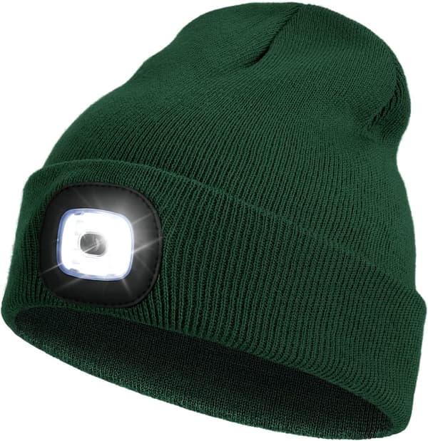 LED-lue med lys-Smaragd, USB oppladbar håndfri 4 LED
