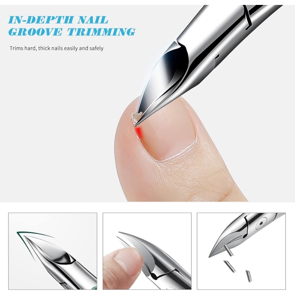 Blå professionella nagelsaxar - Tjocka spets precision nagelsaxar