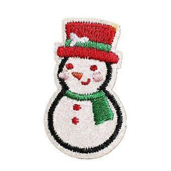 Jul Stryk-på Broderade Märken Sy Applikation Broderade Märken för Jeans Kläder Festival DIY Julklappar Style1