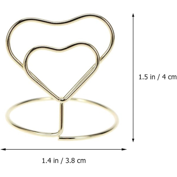 Hjerteformet bordnummerholder for restaurant, bankett og bryllup