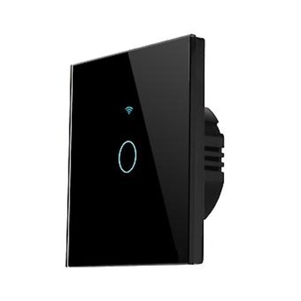 2/3/4-vägs Smart Strömbrytare Tuya Touch App-kontroll INGEN Noll-ledare Krävs black 1Gang