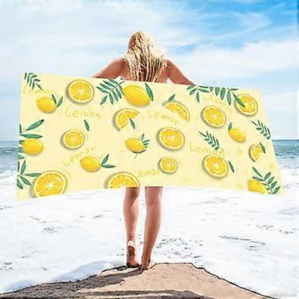 Mikrofiber Strandhandduk Superlätt Färgglad Badhandduk Sandtät Strandfilt Multifunktionell Handduk För Resor Simbassäng 30x60 Tum