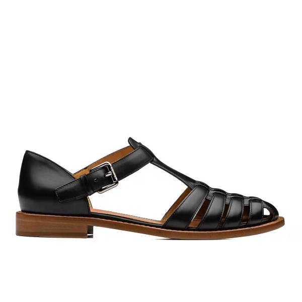 Sandaler för Män Läder Stängd Tå Vandringsskor Komfort T Utomhus Sport Sandaler.36.svart