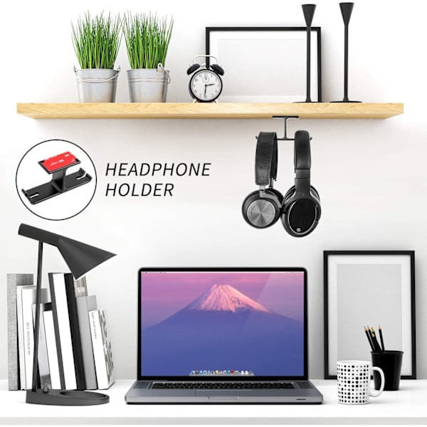 Pelikuulokemikrofoni-teline, New Bee Dual Headset Stand - Yleinen 2 Wa