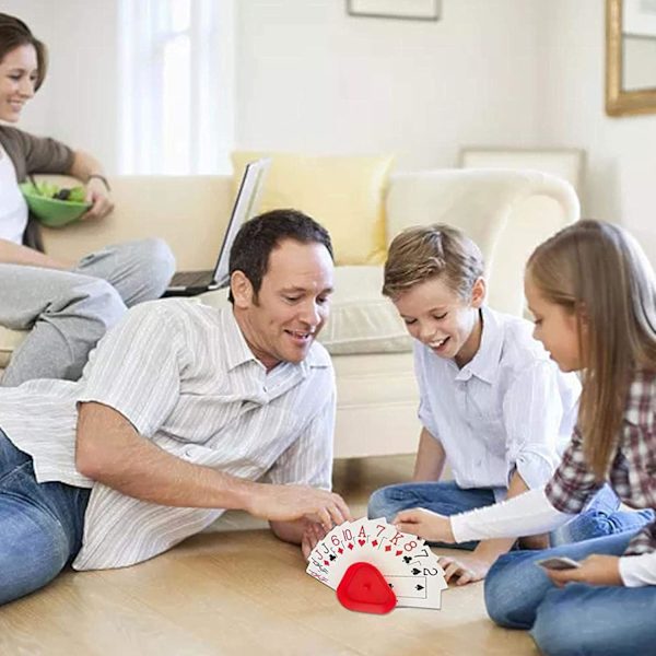Korthållare, set med 4 spelkortshållare, spelbil