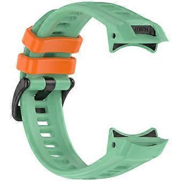 Til Garmin Instinct 3 45mm Urrem 22mm Silikone Udskiftningsrem Rainforest Green + Orange
