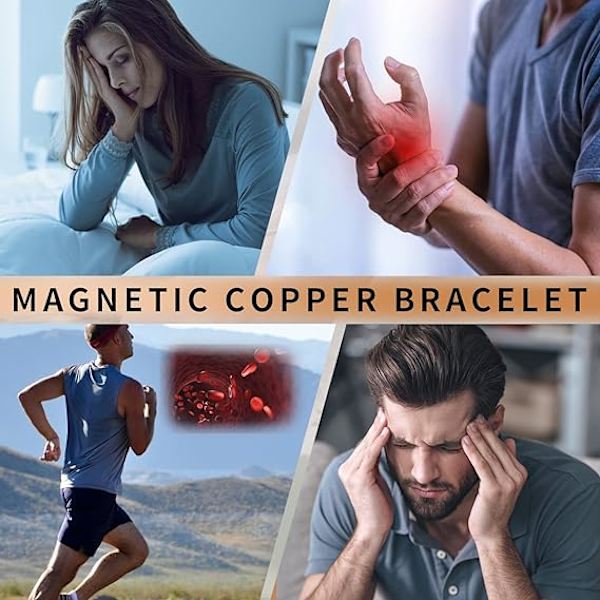 Magnetiskt koppararmband för män Magnetiskt armband Hög mätare  Så