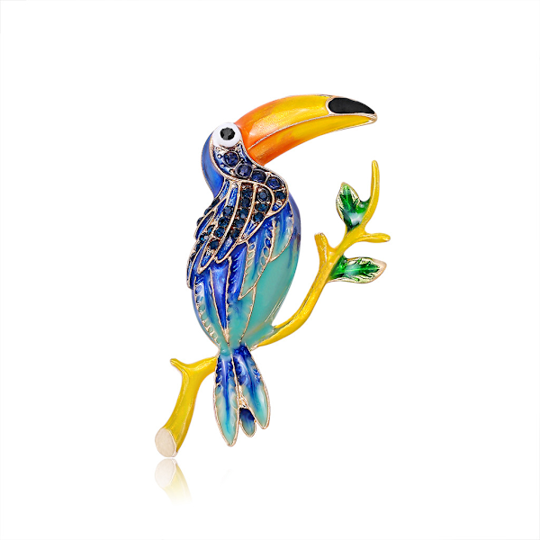 Minimalist and exquisite large-mouthed parrot brooch stylish pers