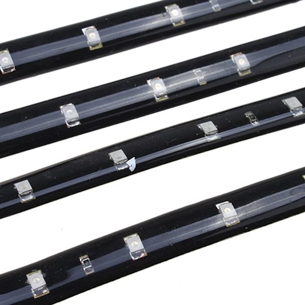 8 stk Fleksible Lyslister Hvit Lys Vanntett 30cm 15 LED 12V