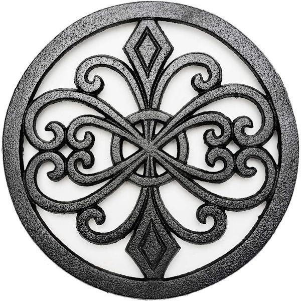 Robust Støbejerns Trivet, Rustfri Sort Hyldebeslag