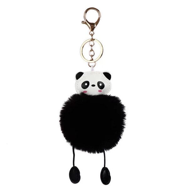 2 søde plys panda nøglering bil nøgleringe, pandaformet nøglering