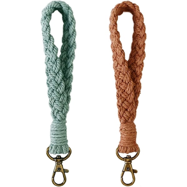 2 stk. blonde knipling nøglering armbånd snor kort snor til kvinder b