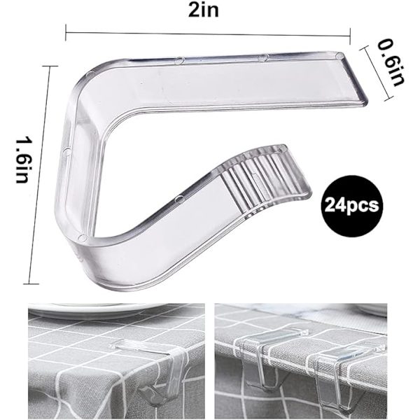 24 stk. Plastik Dugklemmer, Dugklemmer, Transparente