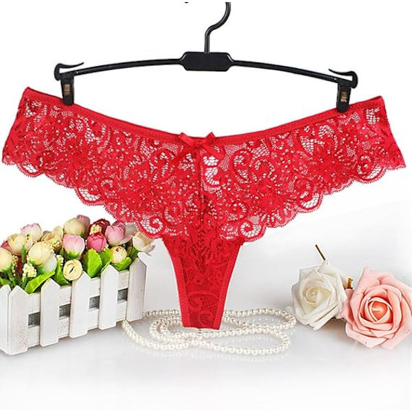 Naisten seksikkäät pitsiset alushousut G-string ja Tanga 5 pakkausta