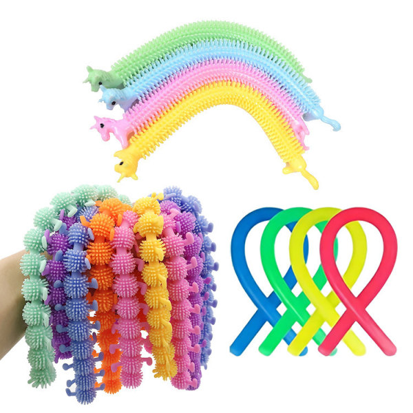 8 st armband fidget leksaker texturerad sensoriska leksaker mask orm nudel tex