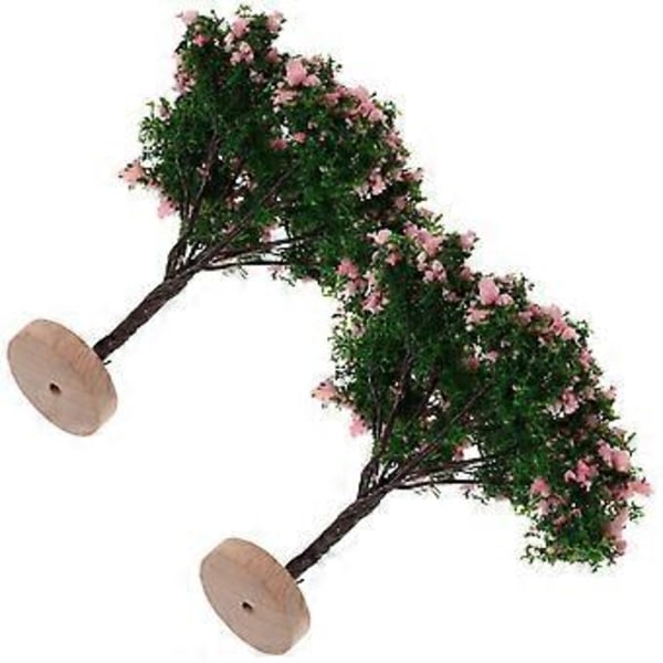 2 stk. Miniature Landskabstræ Legetøj Træ Sandbord Dekoration Træ Ornament
