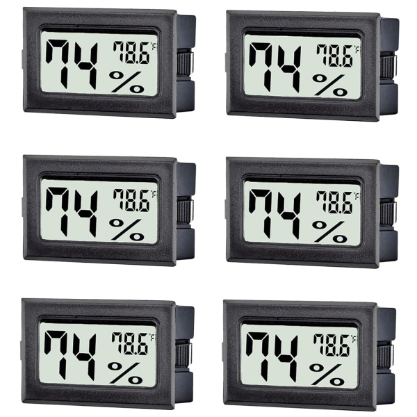6-pack mini digital termometer Hygrometer, inomhustemperatur an