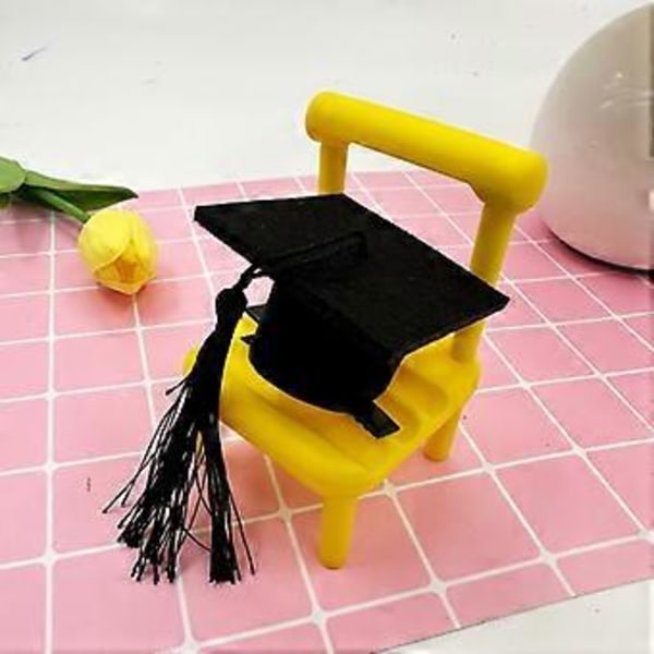 10 stk. Mini doktorhatte, dimissionshårnålehatte, dimissionssæson dekorationshatte, festbegivenheds vinflaske doktorhatte dekorationshatte, Black