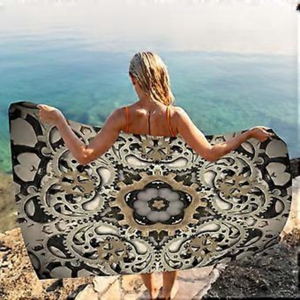 Mikrofiber Strandhåndklæde Super Let Farverigt Badehåndklæde Sandtæt Strandtæppe Multifunktionelt Håndklæde Til Rejser Svømmepøl 30x60 Tommer
