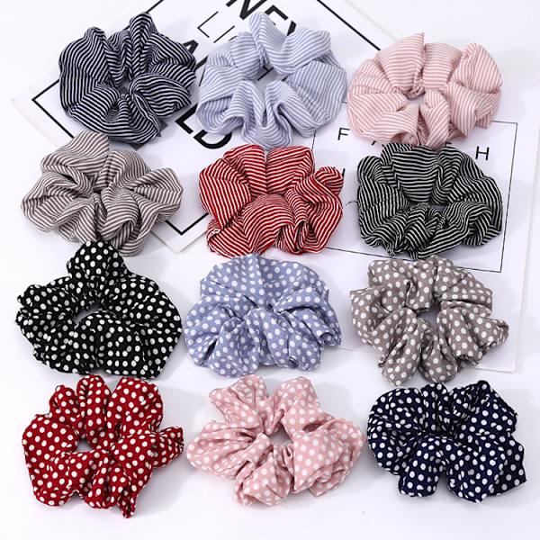 Hårbånd Hestehale Hårbånd Elastisk Elastisk Hårtov - Polka Dot Himmelblå