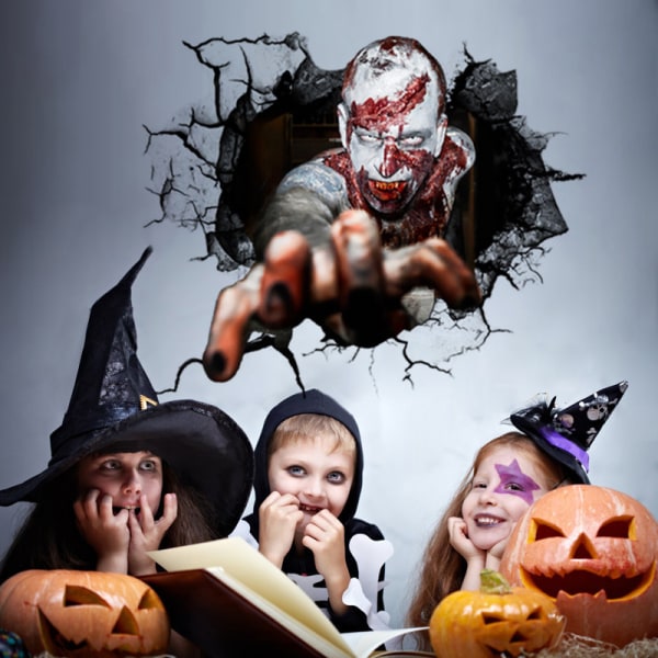Skumle Halloween-veggdekorer - Spøkelseshånd som klør