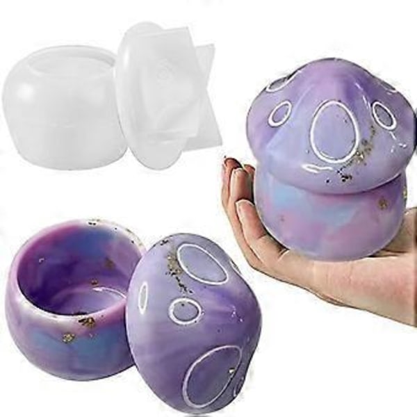 Krukker Resinforme Silikone Badekar/Svamp Epoxy Resin Støbeform til Opbevaringsboks, Slik Smykkebeholder, Boligindretning