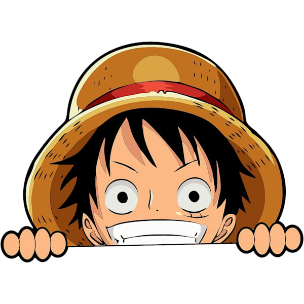 2 stk. One_Piece_Monkey-D-Luffy Peeker- Klistermærker til bil DIY A