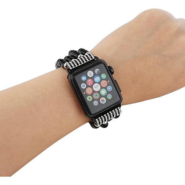 Perle urrem (sort), kompatibel med Apple Watch Band 42/4