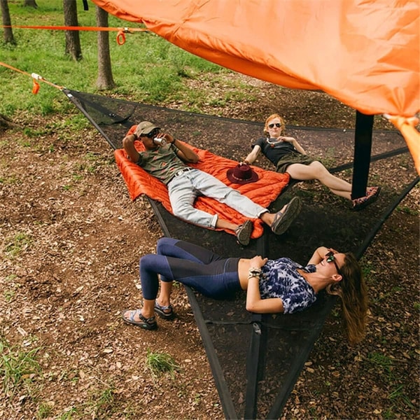 Giant Aerial Camping Hammock, Multi Person Portable Hammock 3 Poi