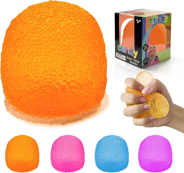 Dohsquishies Nee Candy Maltose Leksak, Super Solid Squeeze Ball, Stressavlastande Sensorisk Leksak, Orange Orange