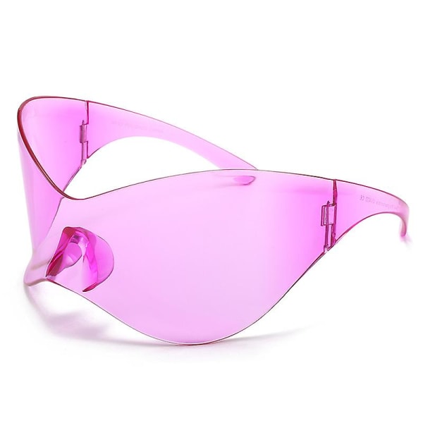 Y2k Wrap Around Mode Solglasögon För Kvinnor Män Futuristiska One-piece Glasögon Mod Party Shield Eyewear.D.
