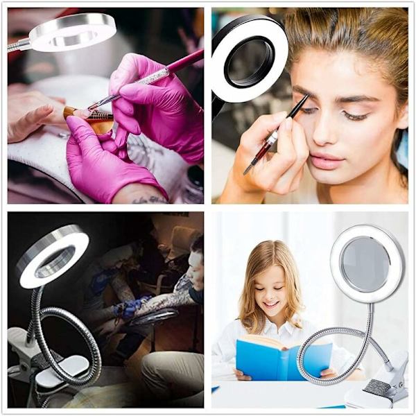 Työpöytälamppu Kauneusalan Tattoo-lamppu USB LED-pöytälamppu