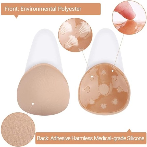 M Strapless usynlig selvklebende BH for kvinner gjenbrukbar Push Up In