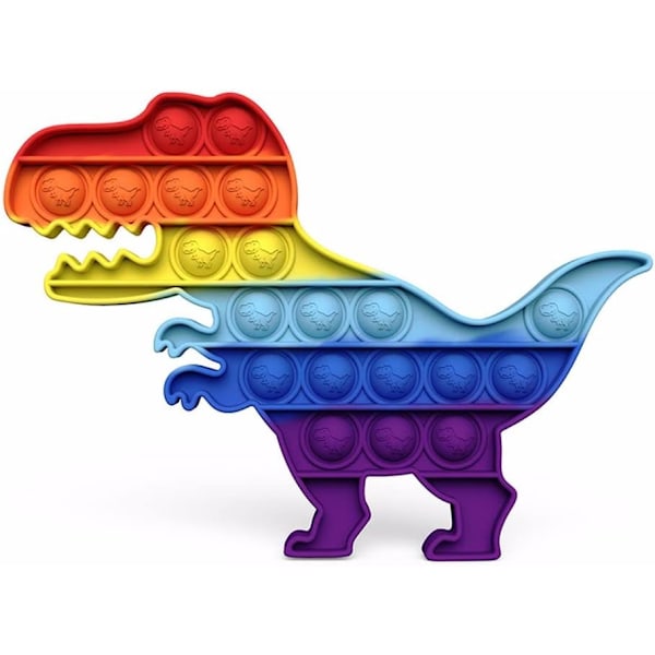 Fidget Leksaker, Dinosaurie Tryck Pop Bubbla Fidget Sensorisk Stresslindring