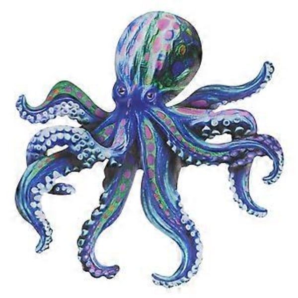Vægblæksprutte Dekoration Metal Blæksprutte Hængende Dekoration Havehegn Blæksprutte Hængende Ornament Blå Blue