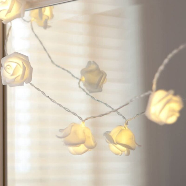 Varmvit LED-blomstergirlang 3m 20 LED-lampor för inomhusbruk