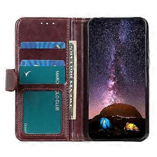 För Honor X6b 4G Fodral Crazy Horse Textur PU Läder Telefonställ Skydd Style D