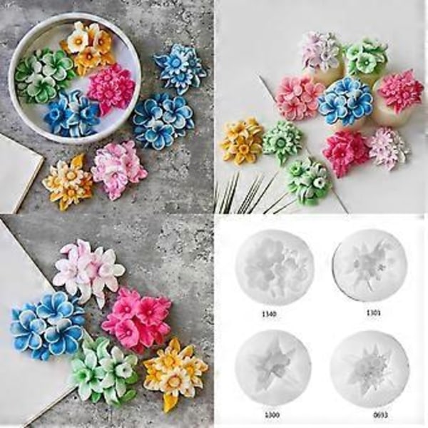Silikoneform til stearinlys med nem udløsning til at skabe indviklede blomsterlys, perfekt til duftlys og dekoration Narcissus J1301