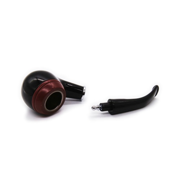 2 Pakke Gentleman Pipe Brun, Svart, Buet Filter Pipe Bakelitt