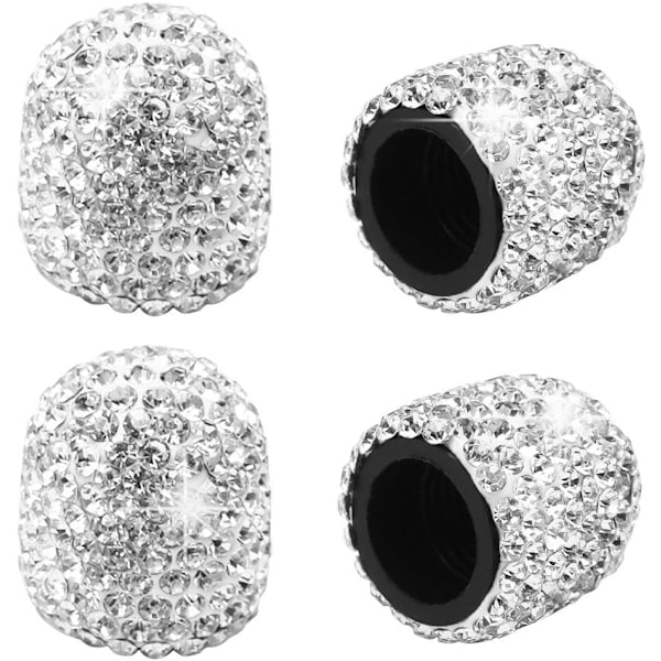 4 Pak Bling Ventilhatter, Funklende Hvide Håndlavede Krystal R