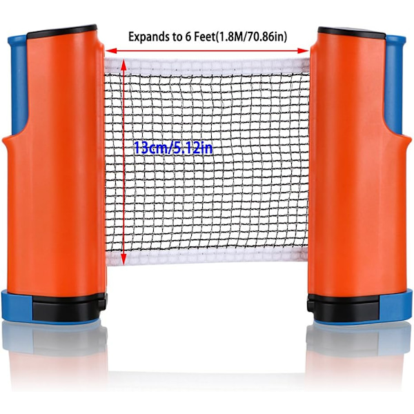 Retrakterbart bordtennisnett - erstatning, ping pong-nett og stang